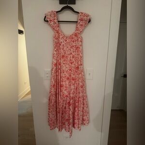 Abercrombie & Fitch Red Floral Maxi Dress